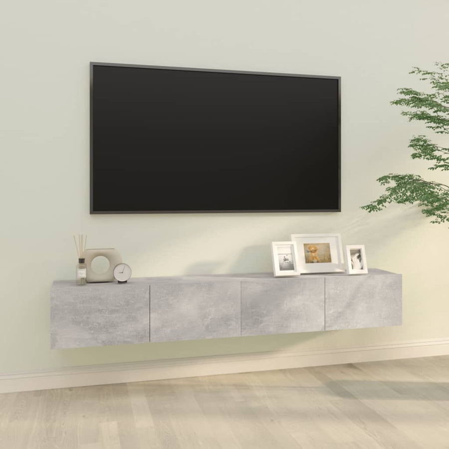 Tv-Meubelen Wandgemonteerd 100X30X30 Cm Hout Betongrijs