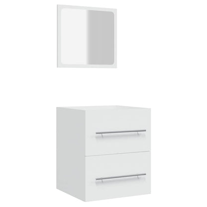 Badkamerkast met spiegel 41x38,5x48 cm wit