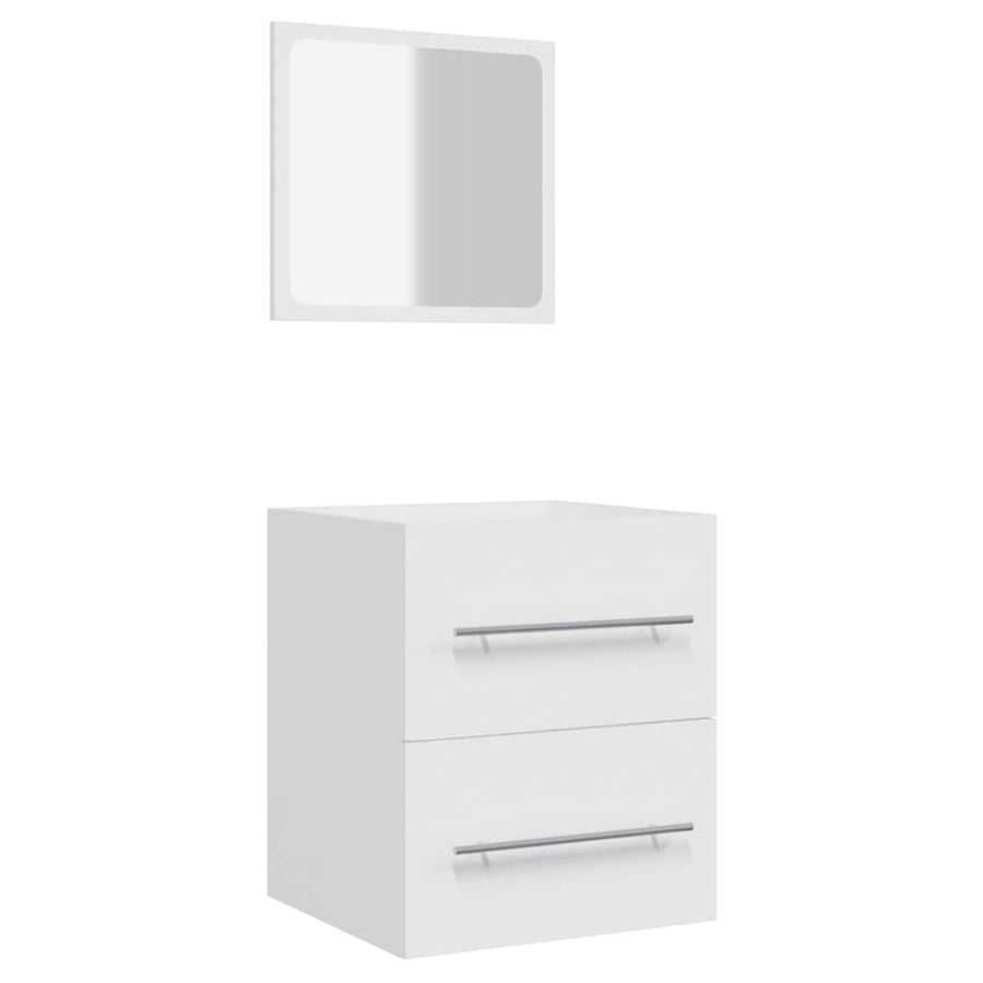 Badkamerkast met spiegel 41x38,5x48 cm wit