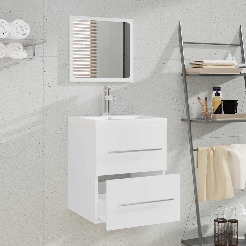 Badkamerkast met spiegel 41x38,5x48 cm wit