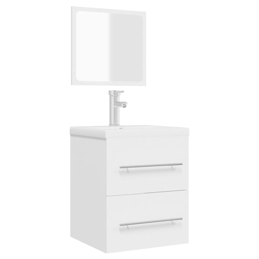 Badkamerkast met spiegel 41x38,5x48 cm wit