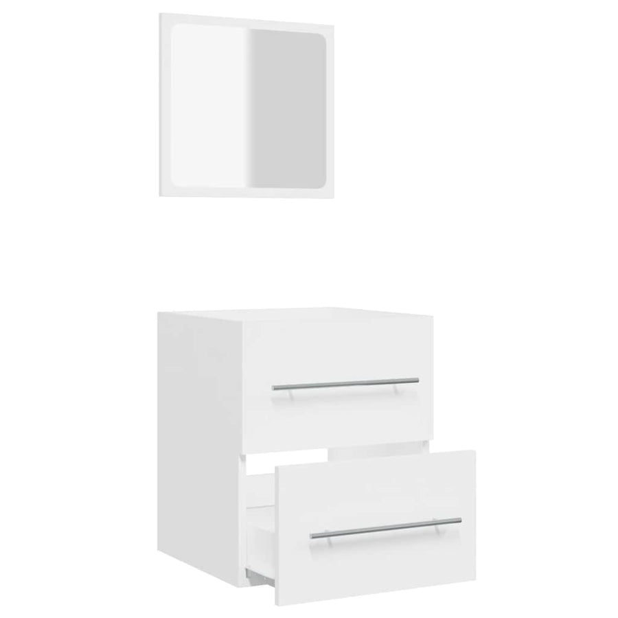Badkamerkast met spiegel 41x38,5x48 cm wit