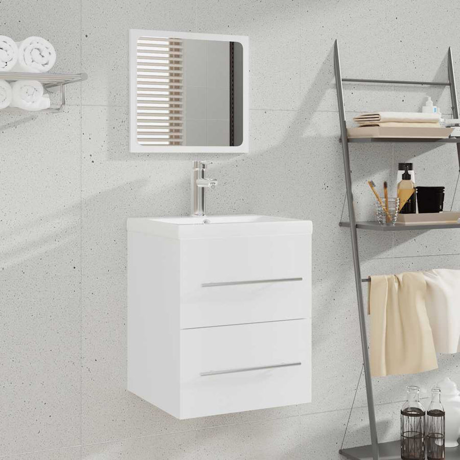 Badkamerkast met spiegel 41x38,5x48 cm wit