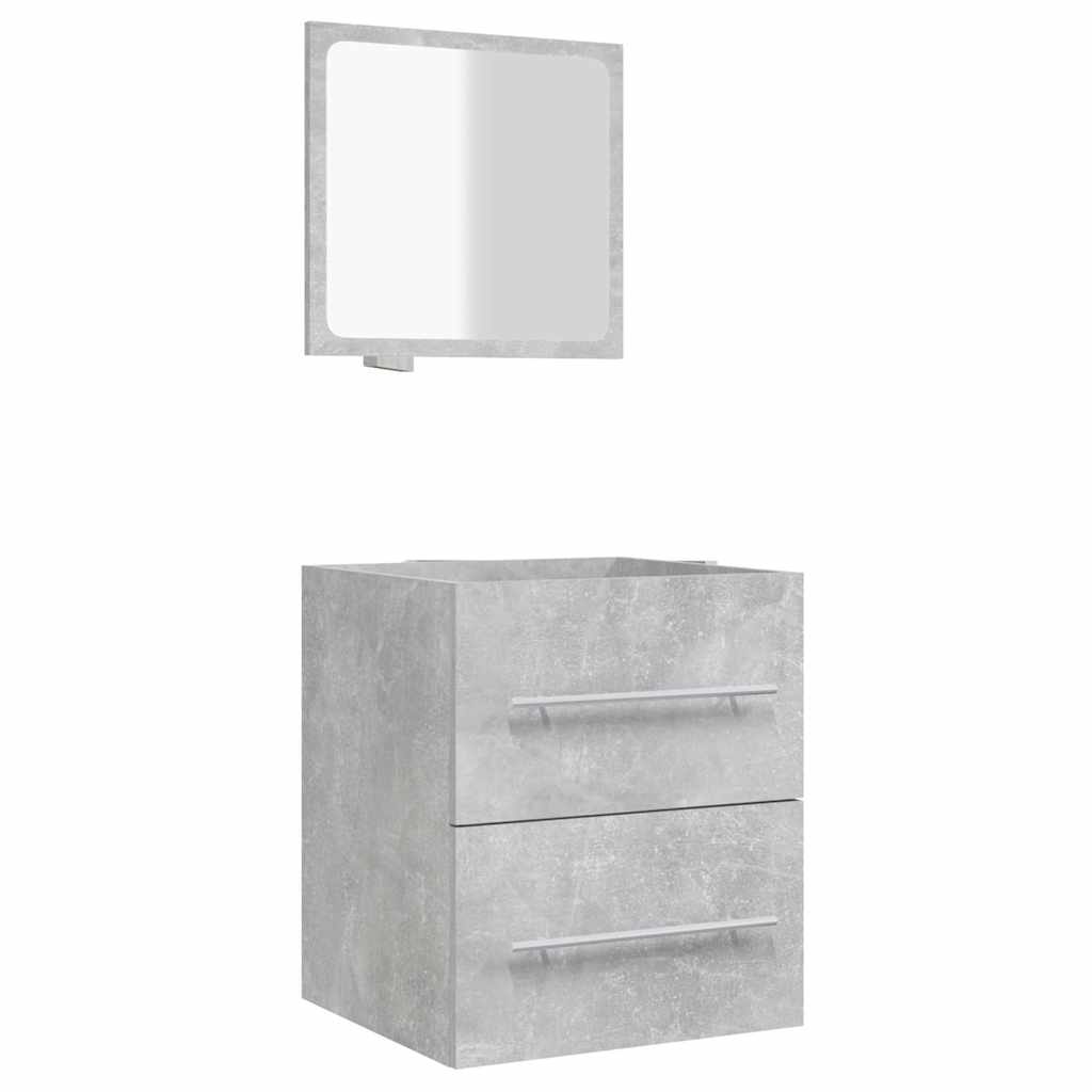 Badkamerkast Met Spiegel 41X38,5X48 Cm Betongrijs