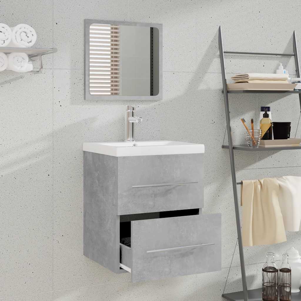Badkamerkast Met Spiegel 41X38,5X48 Cm Betongrijs