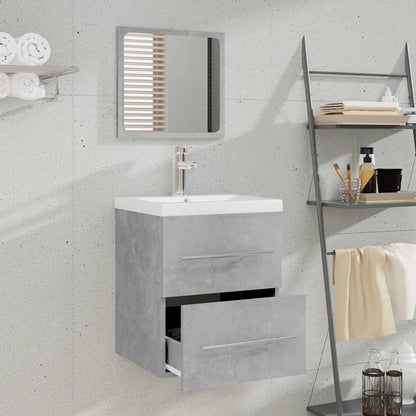 Badkamerkast Met Spiegel 41X38,5X48 Cm Betongrijs