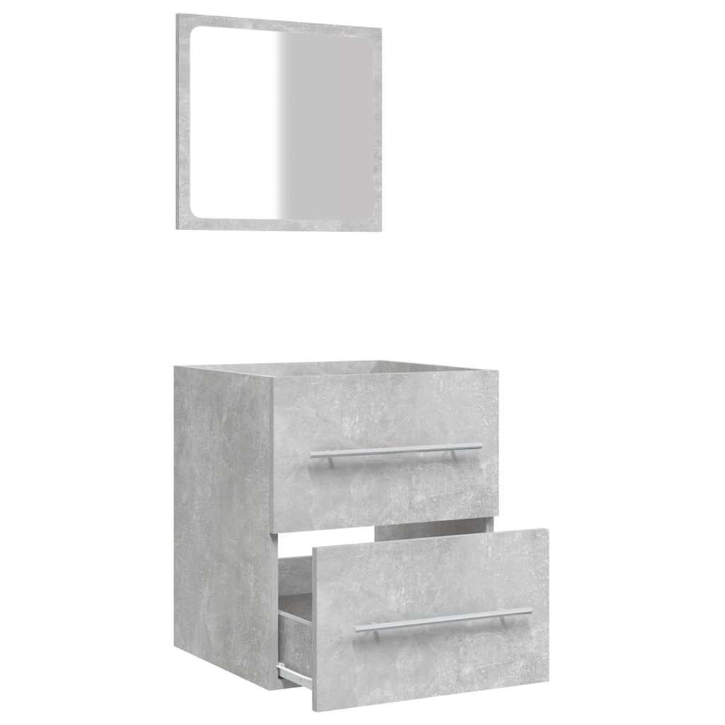 Badkamerkast Met Spiegel 41X38,5X48 Cm Betongrijs