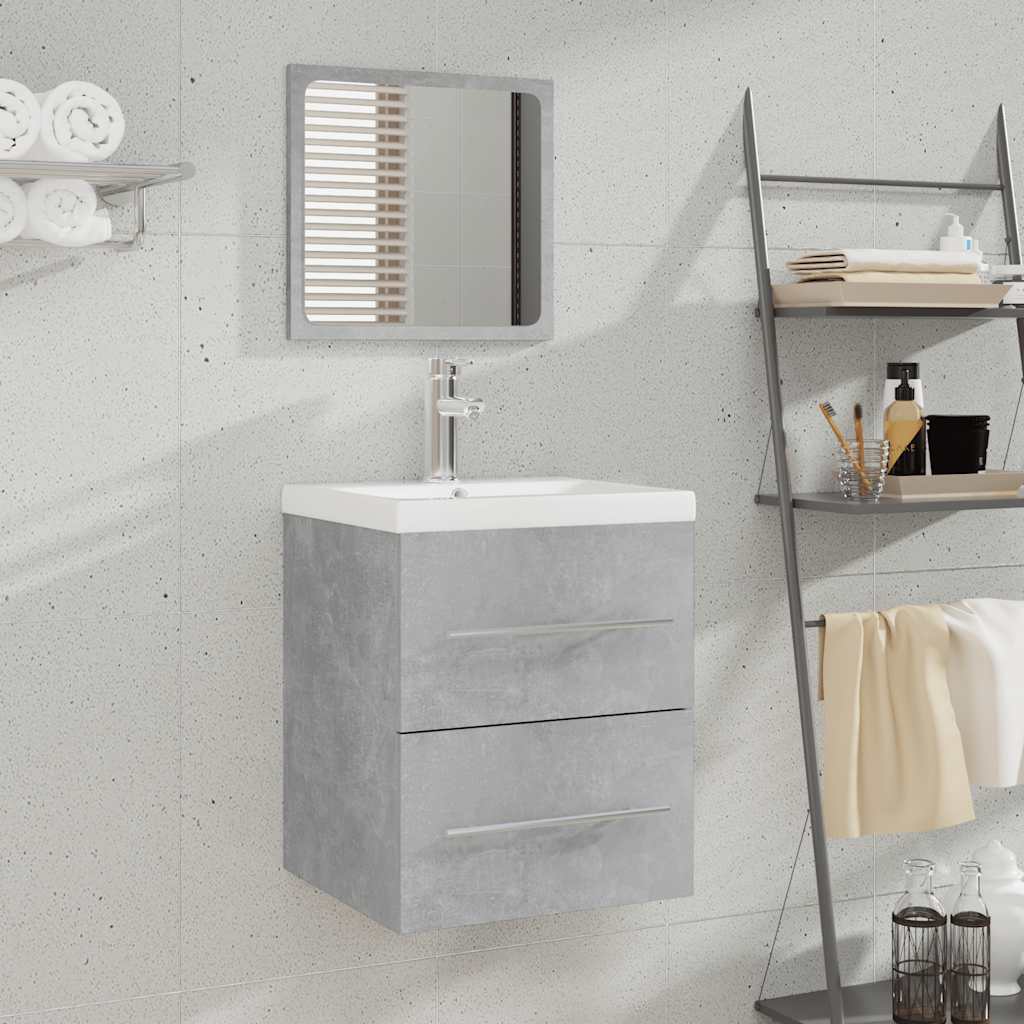 Badkamerkast Met Spiegel 41X38,5X48 Cm Betongrijs