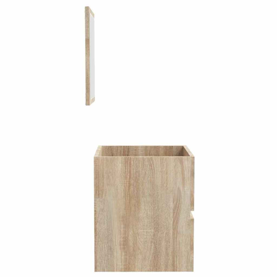 Badkamerkast Met Spiegel Bewerkt Hout Sonoma Eikenkleurig 1