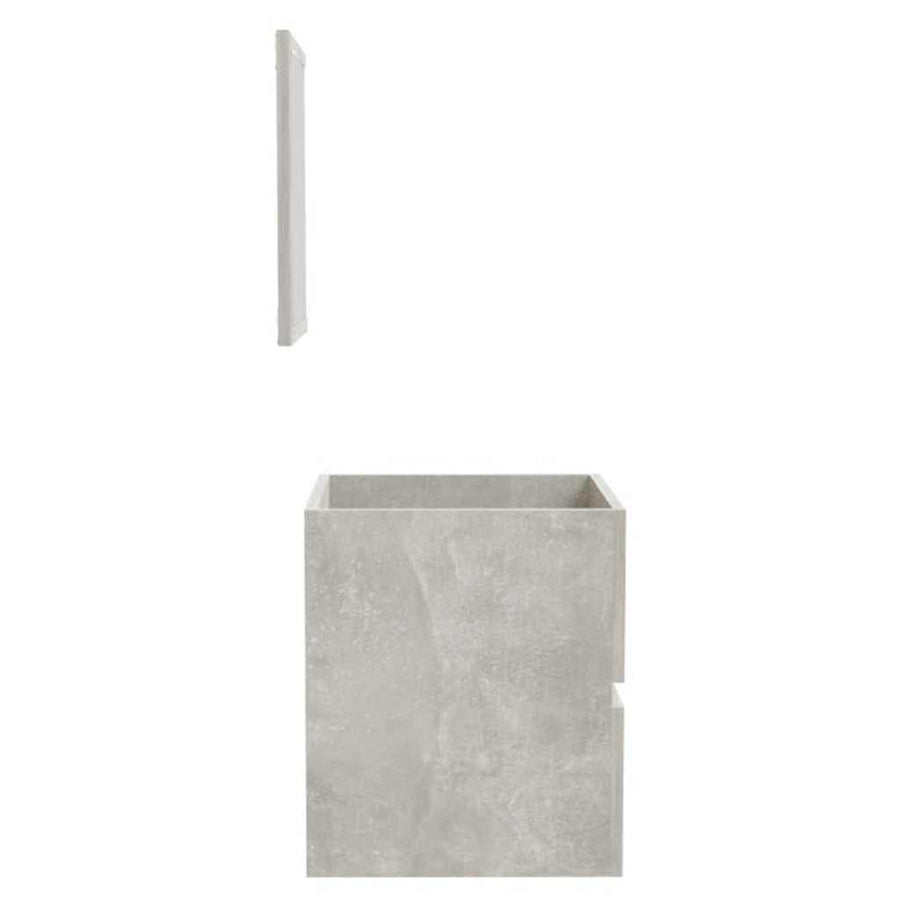 Badkamerkast Met Spiegel Bewerkt Hout Betongrijs 1