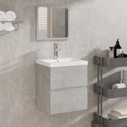 Badkamerkast met spiegel 41x38.5x45 cm betongrijs