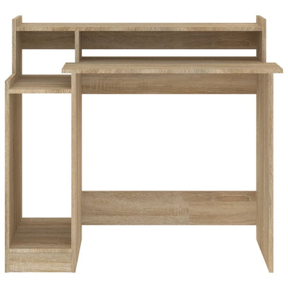 Bureau Met Led-Verlichting 97X45X90 Cm Hout Sonoma Eikenkleurig