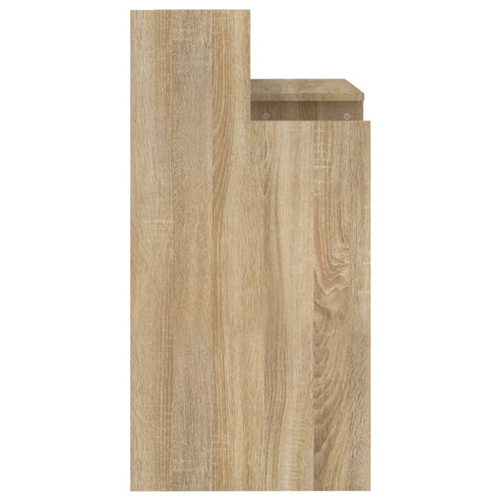 Bureau Met Led-Verlichting 97X45X90 Cm Hout Sonoma Eikenkleurig