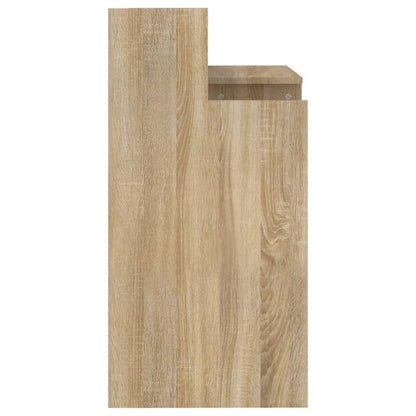 Bureau Met Led-Verlichting 97X45X90 Cm Hout Sonoma Eikenkleurig