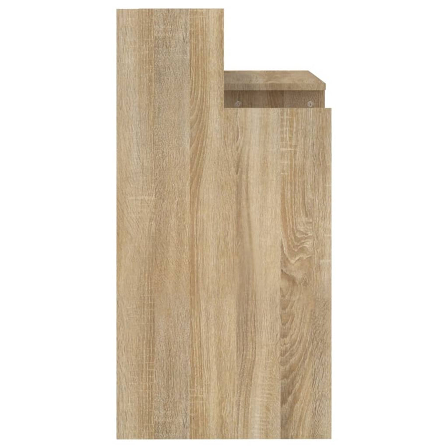 Bureau Met Led-Verlichting 97X45X90 Cm Hout Sonoma Eikenkleurig