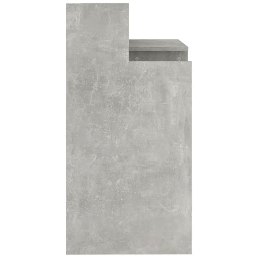 Bureau Met Led-Verlichting 97X45X90 Cm Bewerkt Hout Betongrijs