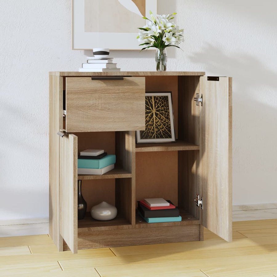 Dressoir 60X30X70 Cm Bewerkt Hout Kleurig Sonoma eiken