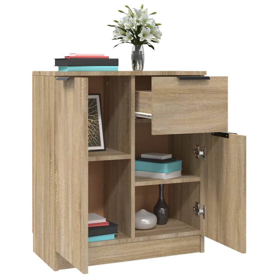 Dressoir 60X30X70 Cm Bewerkt Hout Kleurig Sonoma eiken