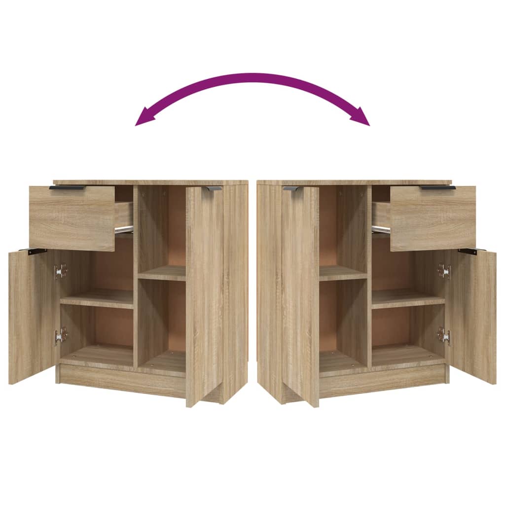 Dressoir 60X30X70 Cm Bewerkt Hout Kleurig Sonoma eiken