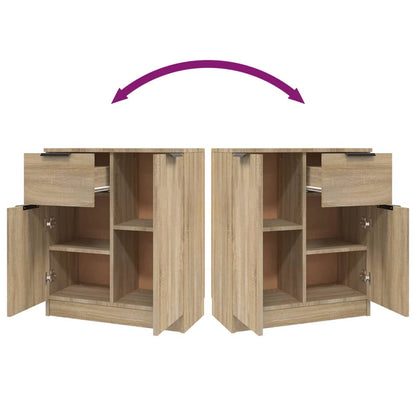 Dressoir 60X30X70 Cm Bewerkt Hout Kleurig Sonoma eiken