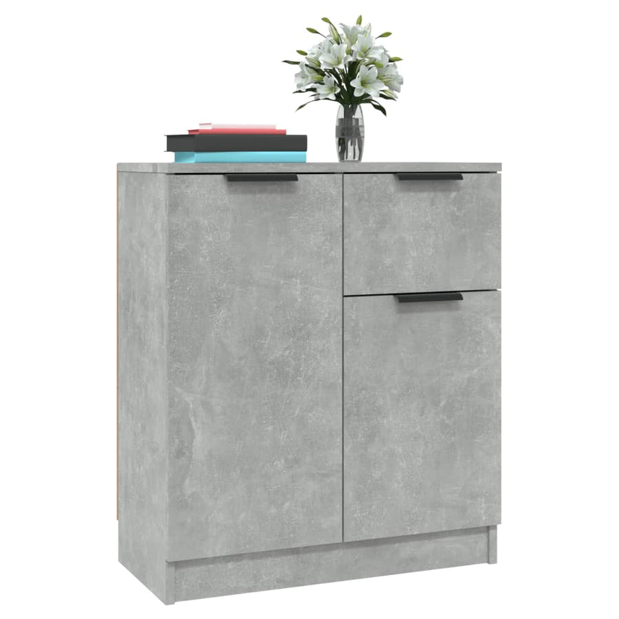 Dressoir 60X30X70 Cm Bewerkt Hout Betongrijs