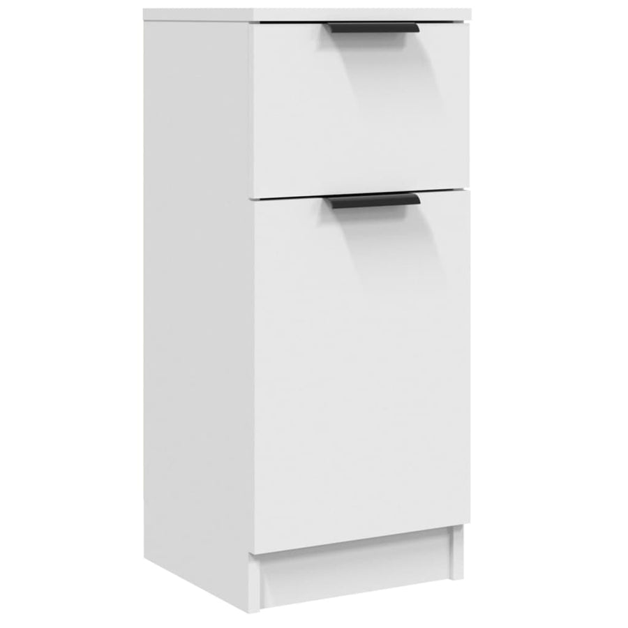 Dressoir 30X30X70 Cm Bewerkt Hout 1 Wit