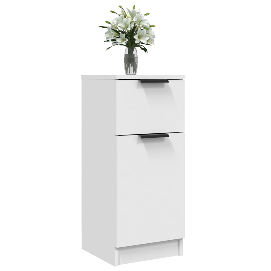 Dressoir 30X30X70 Cm Bewerkt Hout 1 Wit