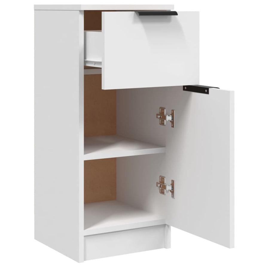 Dressoir 30X30X70 Cm Bewerkt Hout 1 Wit