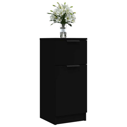 Dressoir 30X30X70 Cm Bewerkt Hout 1 Zwart