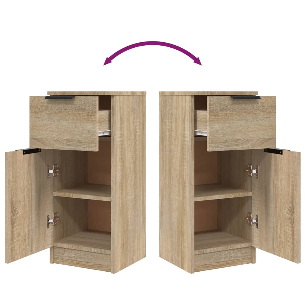 Dressoir 30X30X70 Cm Bewerkt Hout Kleurig 1 Sonoma eiken
