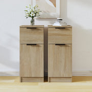 2 Sideboards 30x30x70 cm engineered wood Sonoma oak-colored