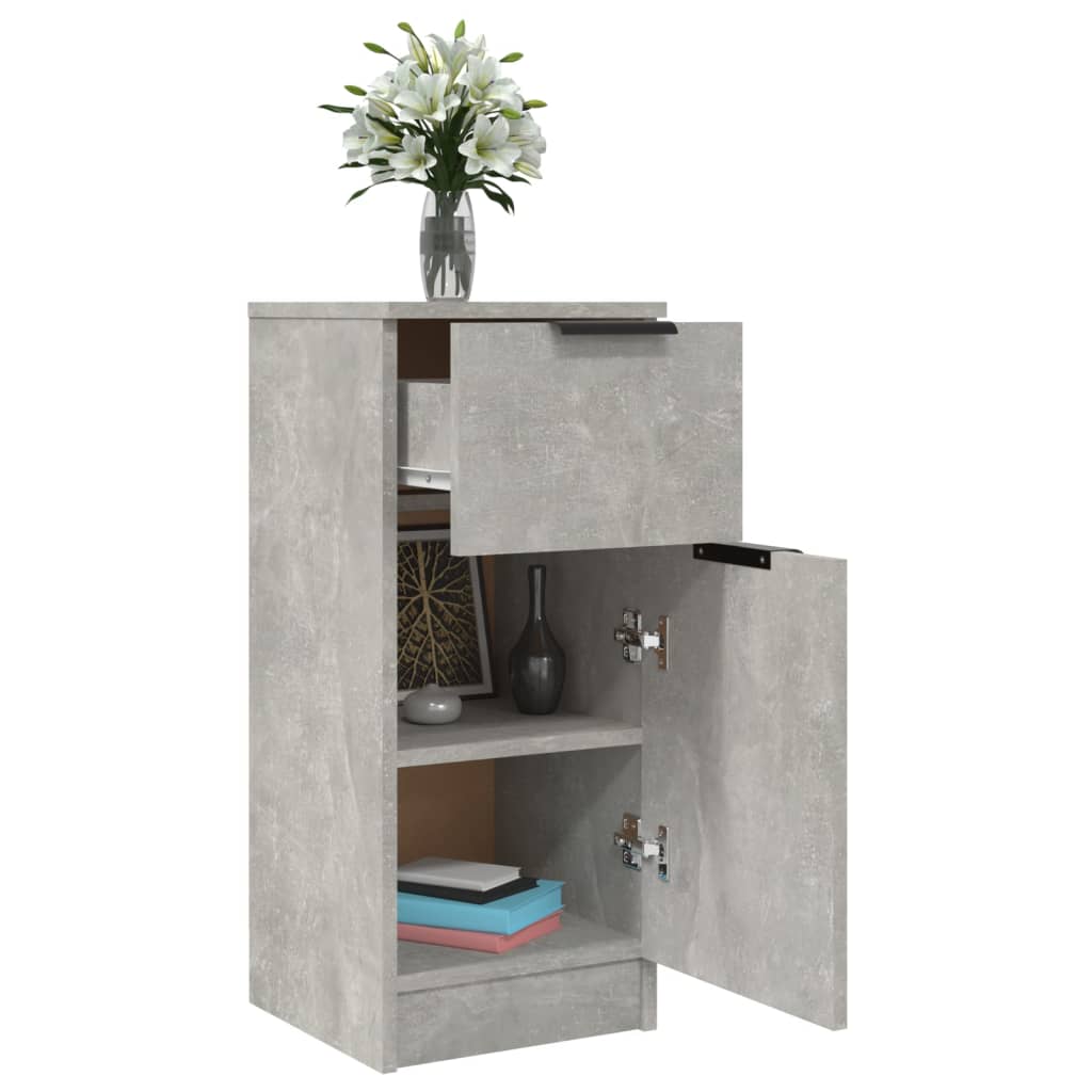 Dressoirs 30X30X70 Cm Bewerkt Hout 2 Betongrijs