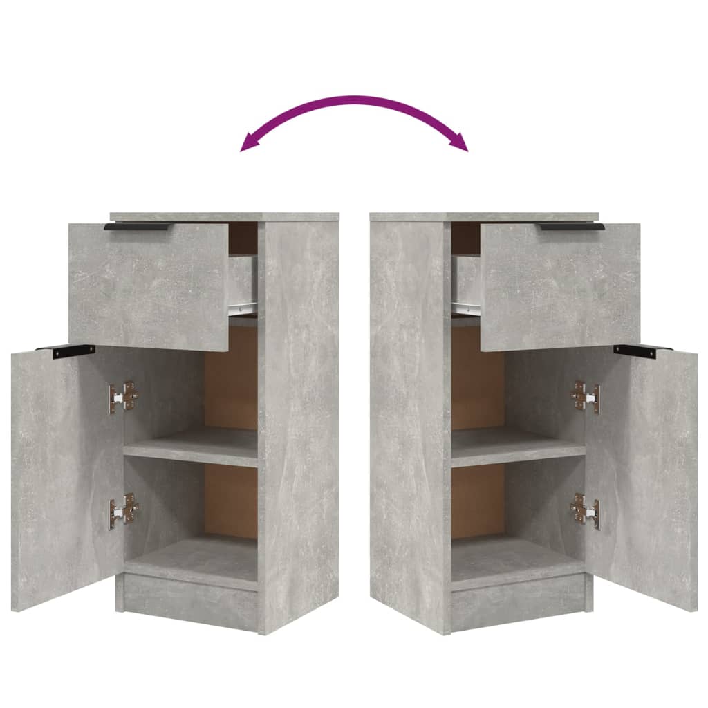 Dressoirs 30X30X70 Cm Bewerkt Hout 2 Betongrijs