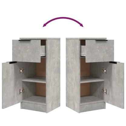 Dressoirs 30X30X70 Cm Bewerkt Hout 2 Betongrijs