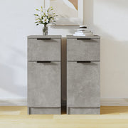 Sideboards 2 pcs 30x30x70 cm engineered wood concrete gray