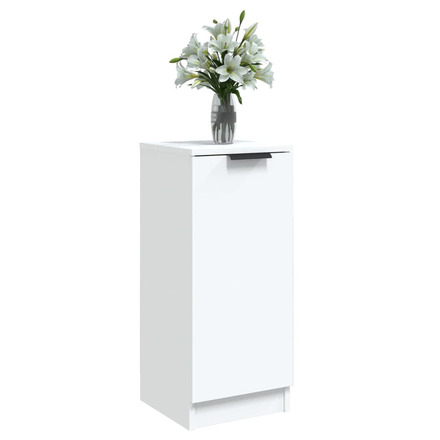 Dressoir 30X30X70 Cm Bewerkt Hout 1 Wit