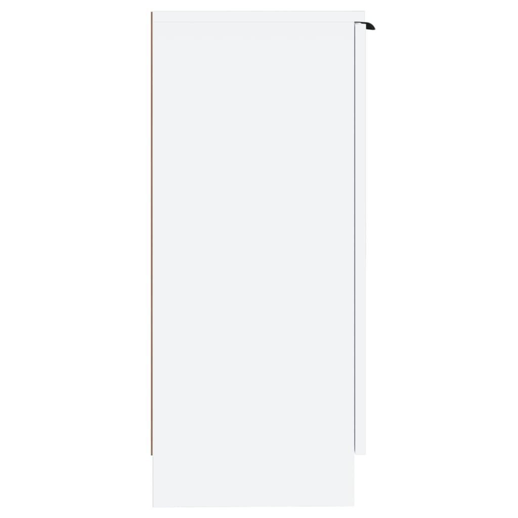Dressoir 30X30X70 Cm Bewerkt Hout 1 Wit