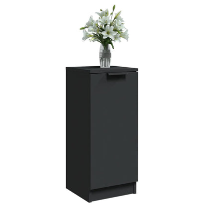 Dressoirs 2 St 30X30X70 Cm Bewerkt Hout Zwart