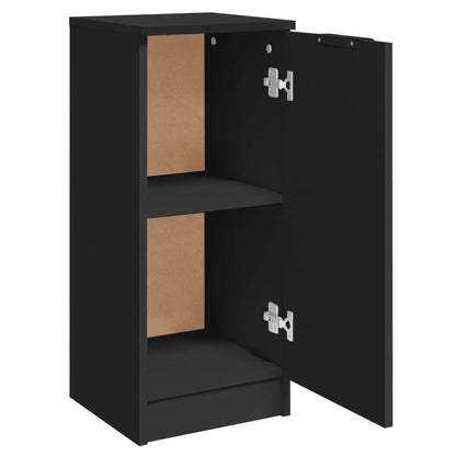 Dressoirs 2 St 30X30X70 Cm Bewerkt Hout Zwart