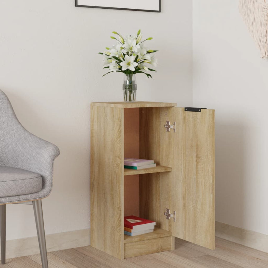 Dressoir 30X30X70 Cm Bewerkt Hout Sonoma Eikenkleurig