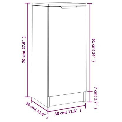 Dressoir 30X30X70 Cm Bewerkt Hout Sonoma Eikenkleurig