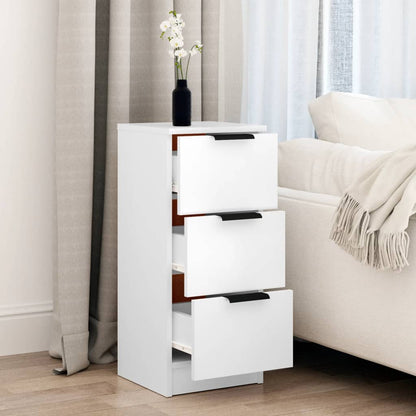 Dressoir 30X30X70 Cm Bewerkt Hout Wit