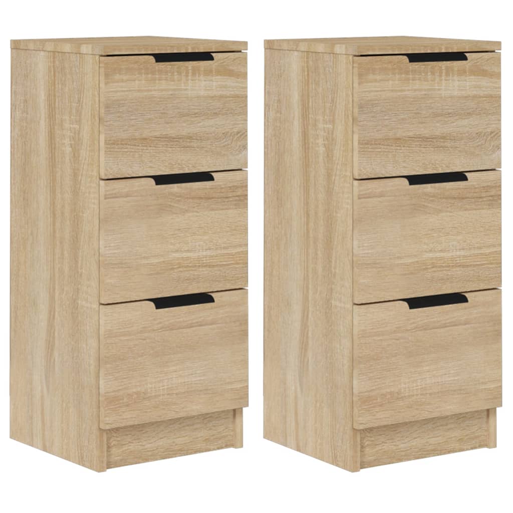 Dressoirs 2 St 30X30X70 Cm Bewerkt Hout Sonoma Eikenkleurig