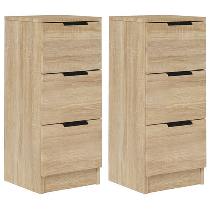Dressoirs 2 St 30X30X70 Cm Bewerkt Hout Sonoma Eikenkleurig