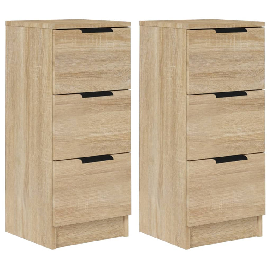 Dressoirs 2 St 30X30X70 Cm Bewerkt Hout Sonoma Eikenkleurig