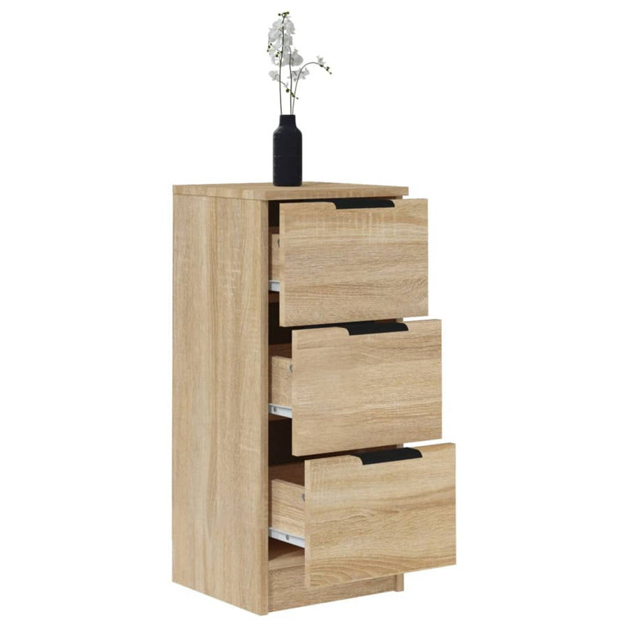 Dressoirs 2 St 30X30X70 Cm Bewerkt Hout Sonoma Eikenkleurig