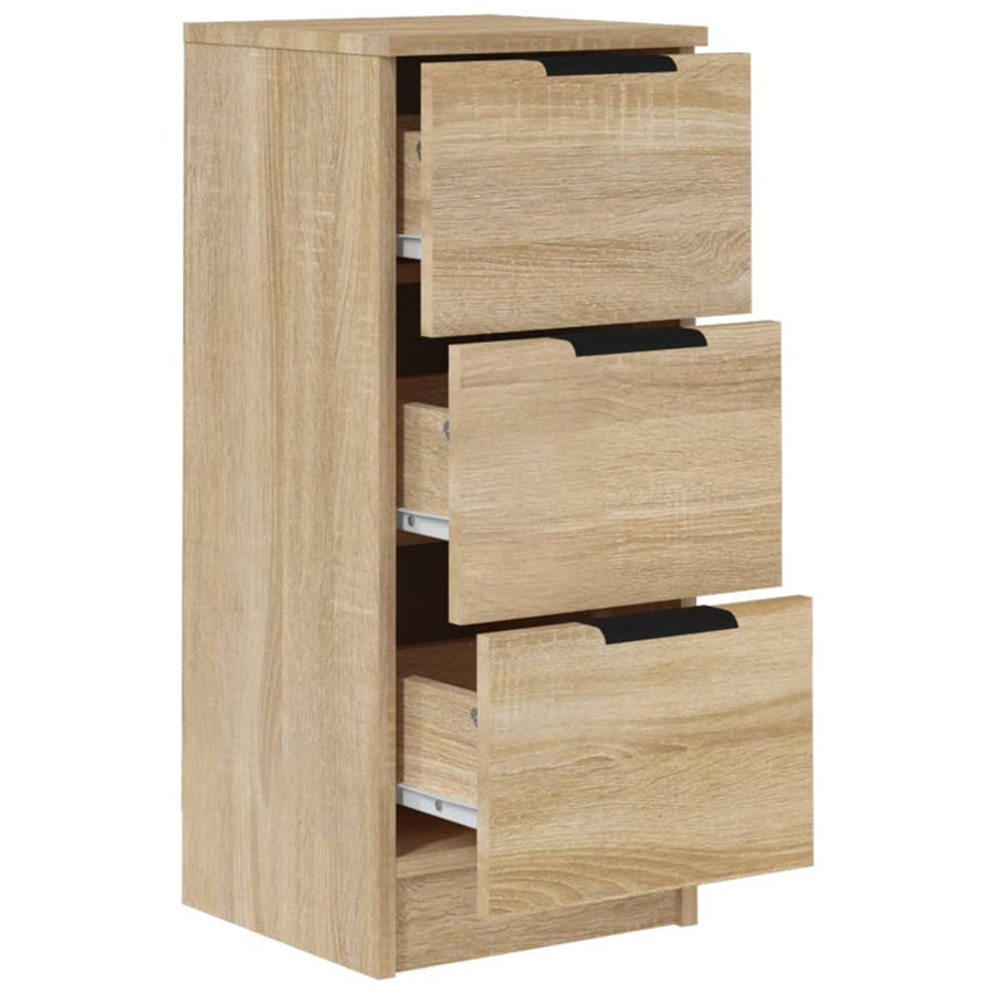 Dressoirs 2 St 30X30X70 Cm Bewerkt Hout Sonoma Eikenkleurig