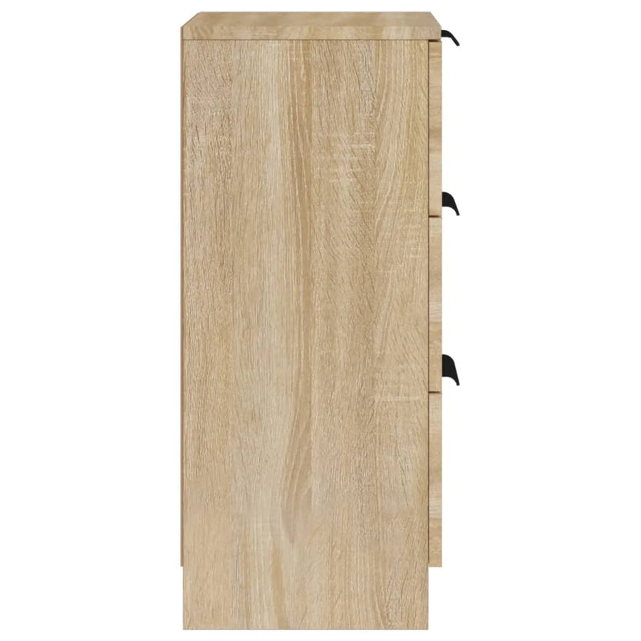 Dressoirs 2 St 30X30X70 Cm Bewerkt Hout Sonoma Eikenkleurig