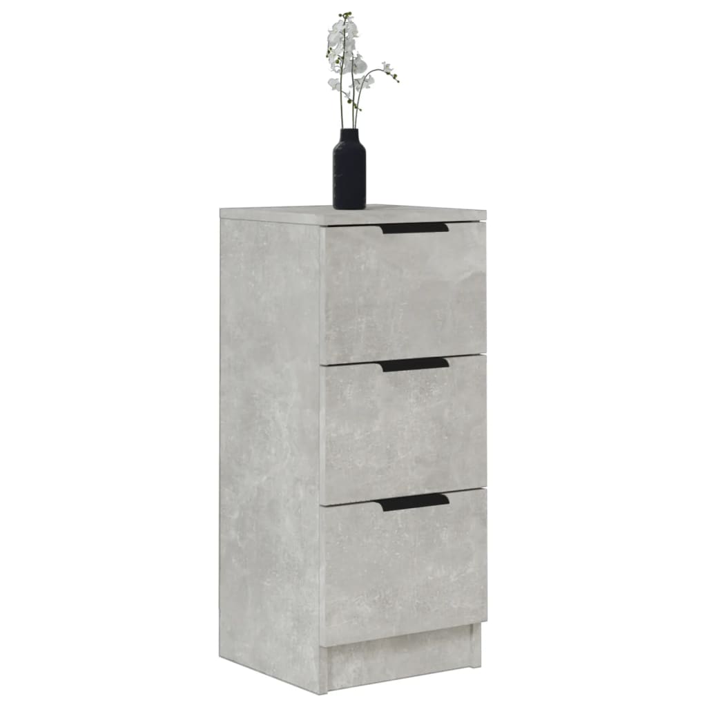 Dressoir 30X30X70 Cm Bewerkt Hout Betongrijs
