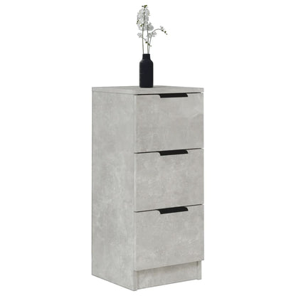 Dressoir 30X30X70 Cm Bewerkt Hout Betongrijs